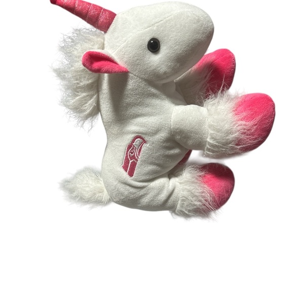 Fluffy White and Pink Seattle Seahawks Unicorn Plush Toy - Picture 2 of 3